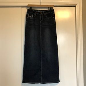 Long Denim Skirt